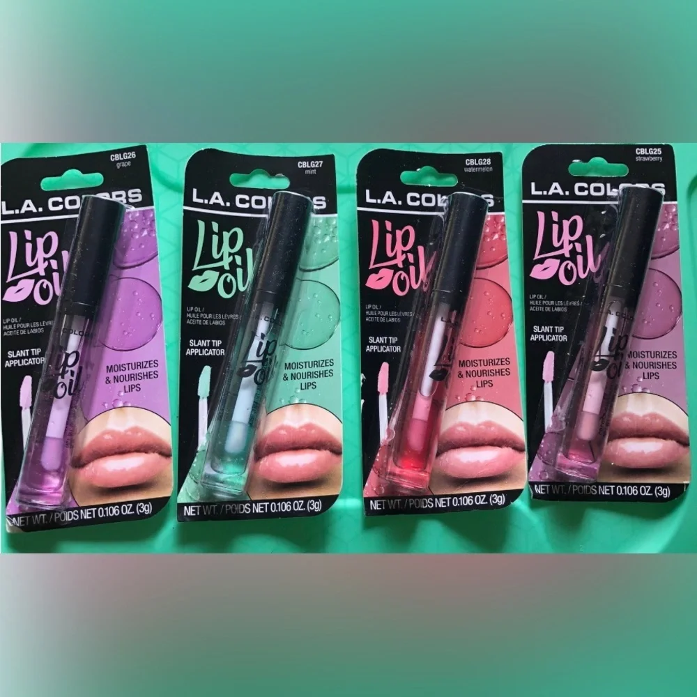 2pk moisturizing‎ & nourishing lip oil bundle- grape mint watermelon strawberry